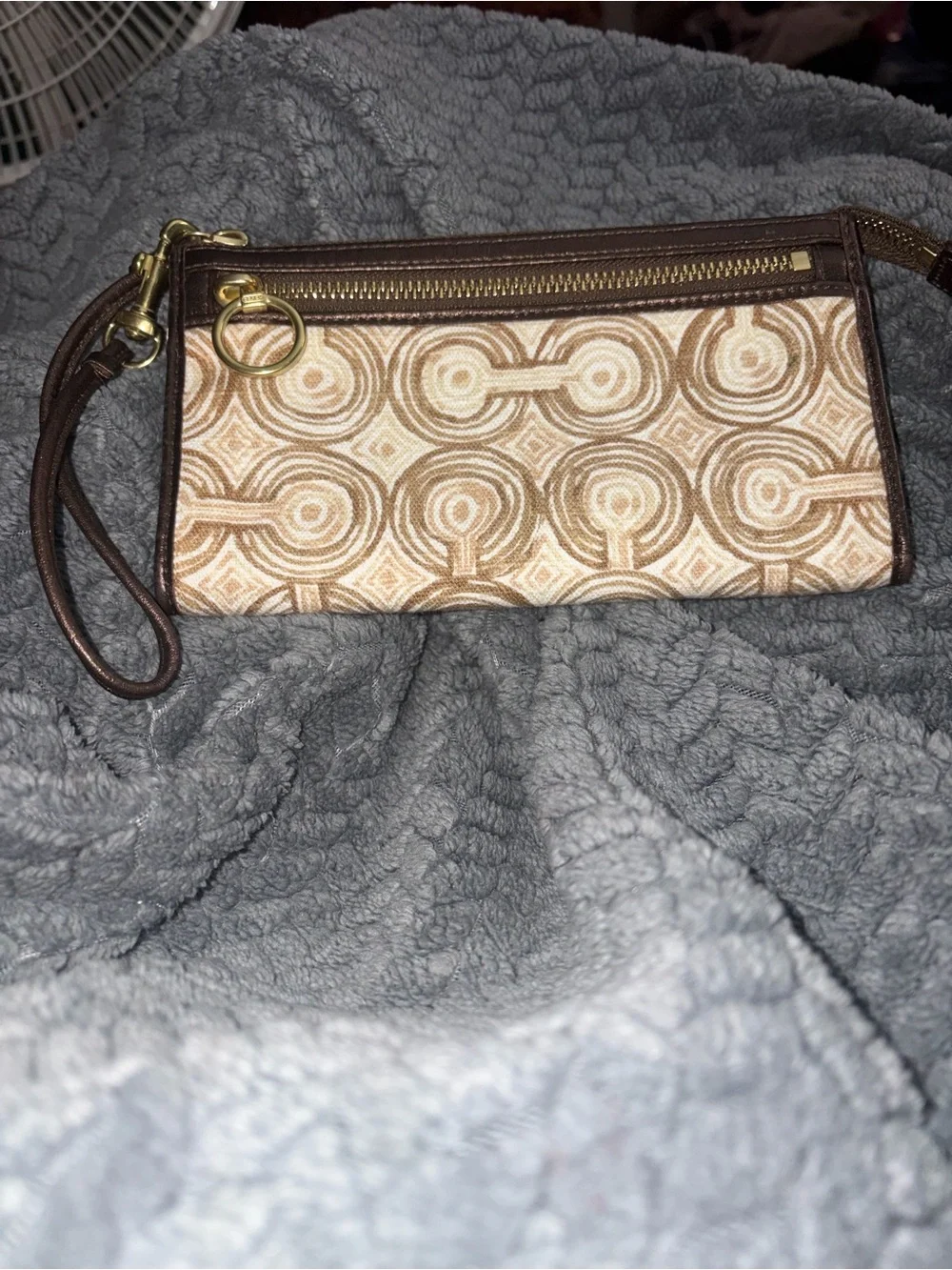 Vintage Coach Audrey Op Art Swirl wallet wristlet